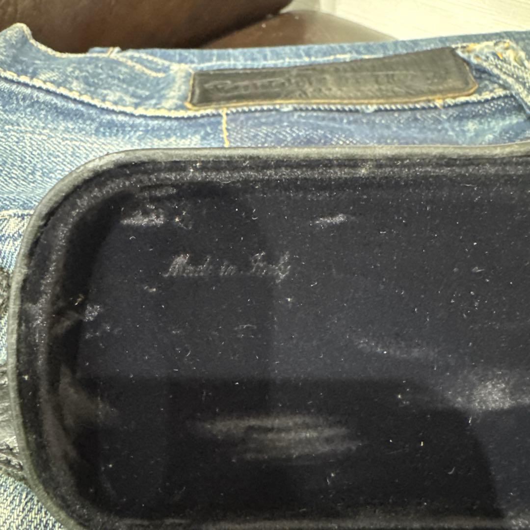 CHROME HEARTS/クロムハーツ スクロールラベル レザーメガネケース