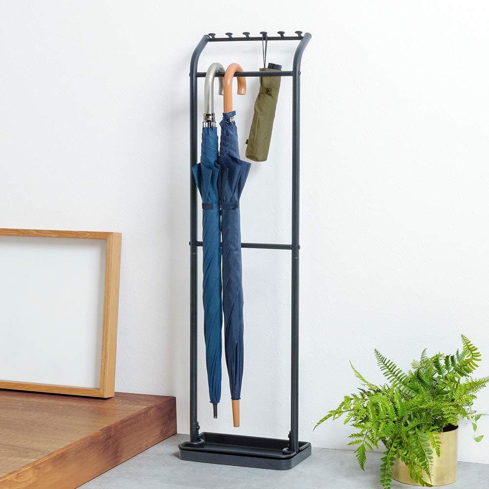 ☆スリム傘立て アンブレラハンガー 3kg耐荷重 マットブラック