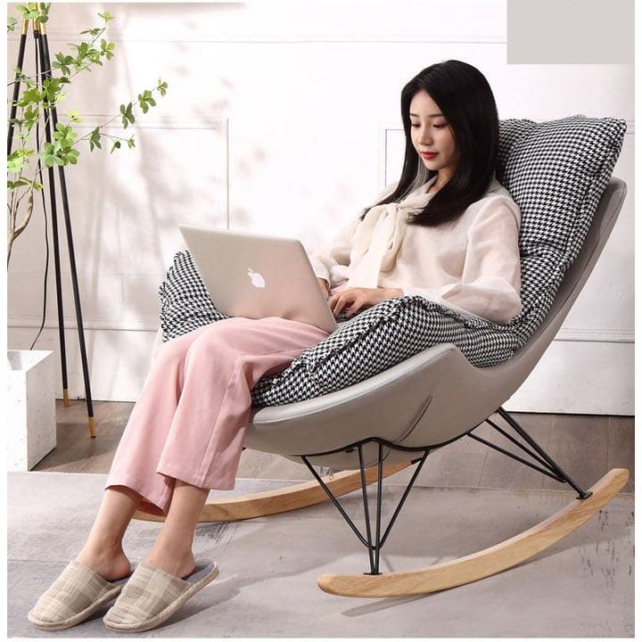 大きいロッキングチェア　2点セット 北欧 リクライニングチェア