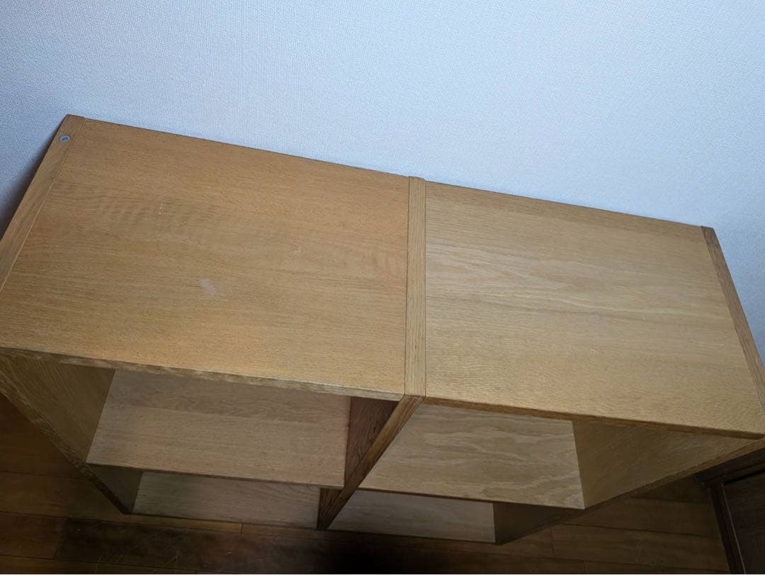■送料込■無印スタッキングシェルフ 2×2 木製家具棚 収納MUJIオーク材