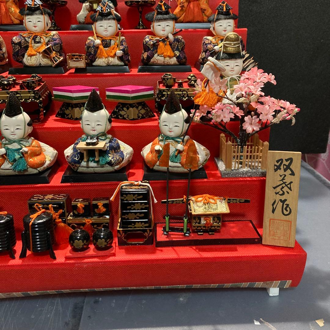 雛人形　まり　木目込み十五人揃え　古め