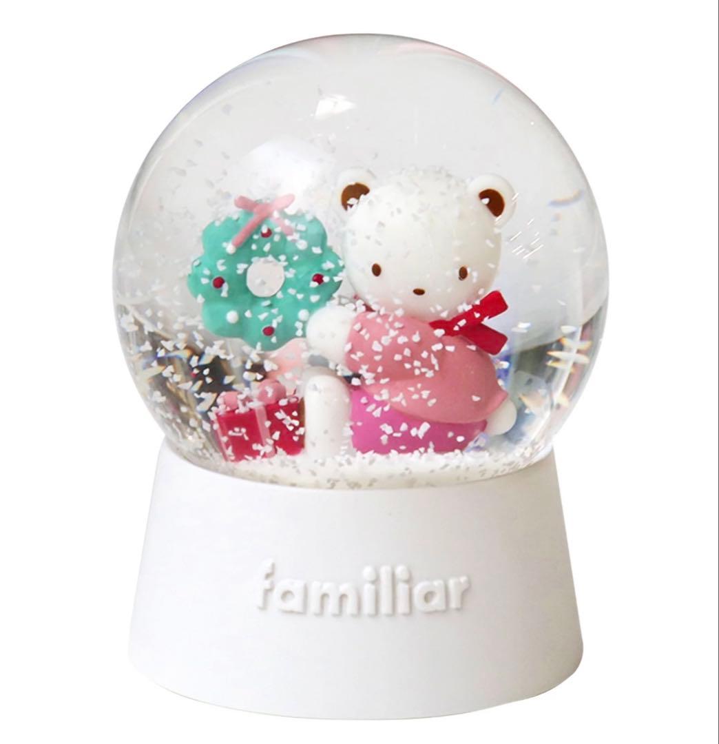 新品未開封 familiar ファミリア スノードーム クリスマス クマ