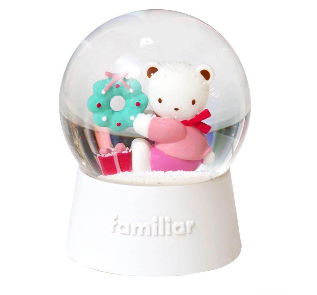 新品未開封 familiar ファミリア スノードーム クリスマス クマ