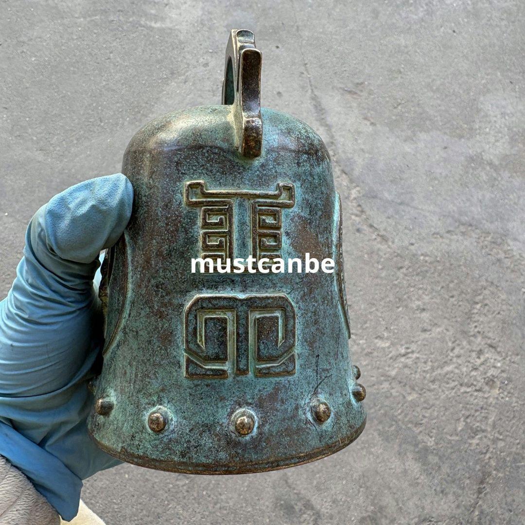 中国古美術 龍紋銅鐘 金属工芸 置物