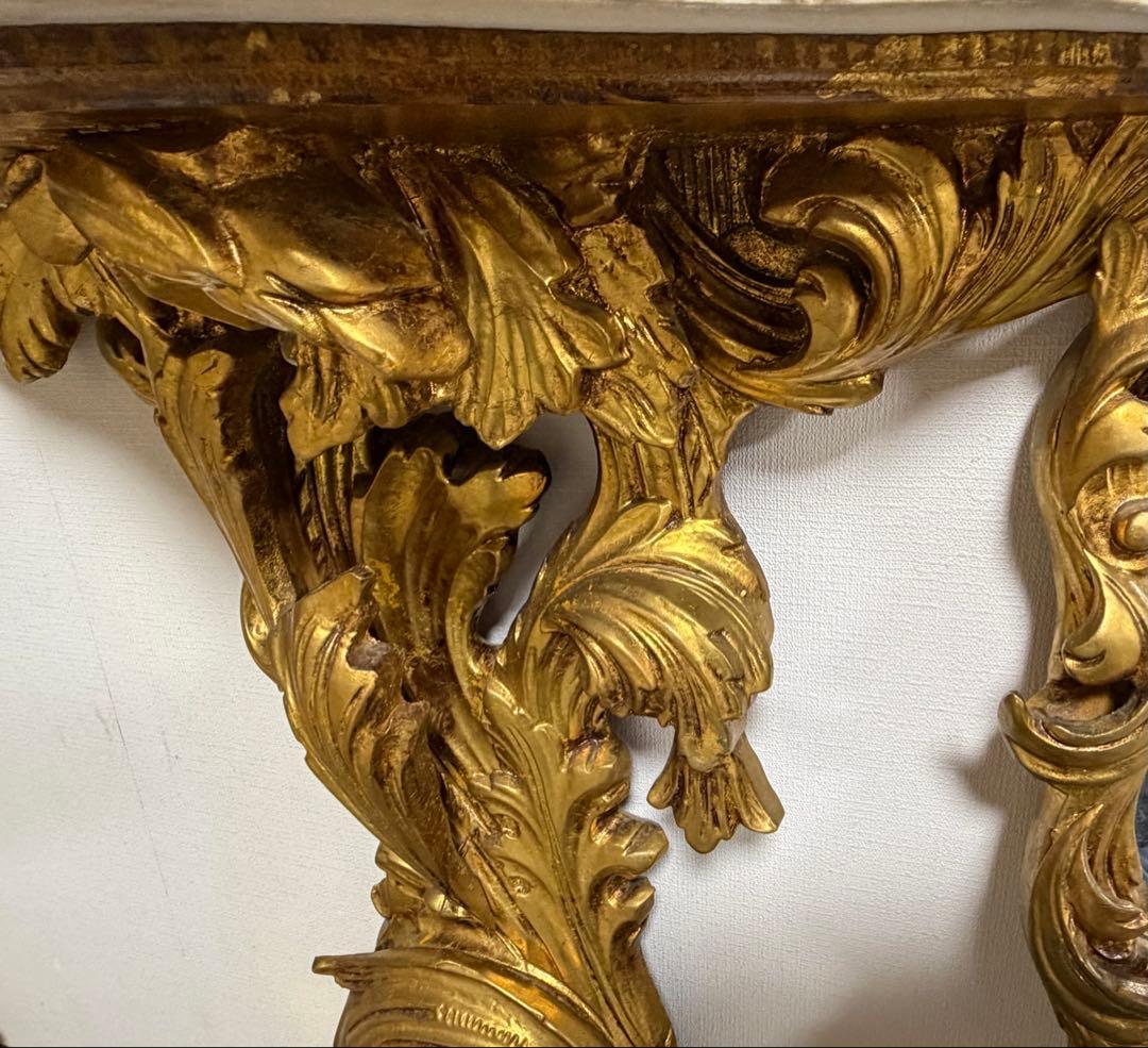 西洋アンティーク コンソール テーブル 金彩装飾 ドレッサー 台