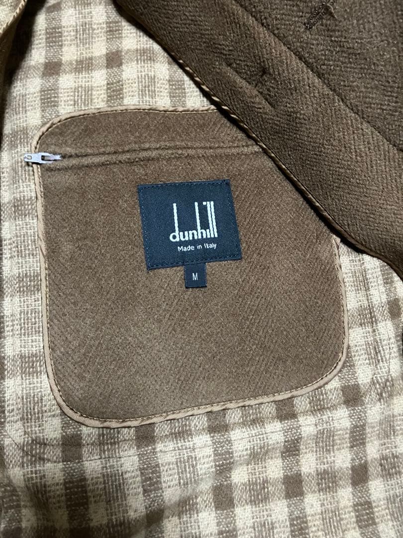 ダンヒル　ブラウン ダッフルコート フード付き