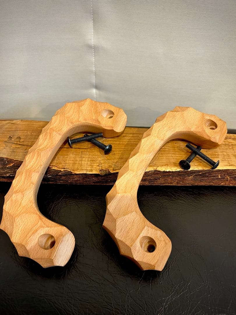 2個セット　アシストグリップ　22本目！！名栗加工　超絶極上激渋品　ハイエース