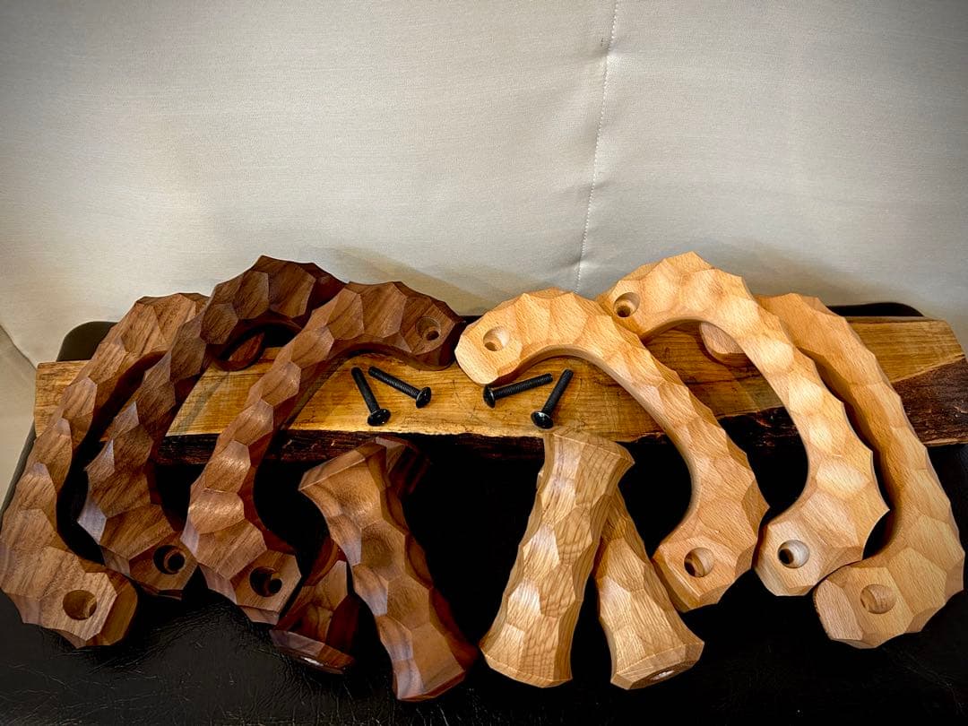 2個セット　アシストグリップ　22本目！！名栗加工　超絶極上激渋品　ハイエース