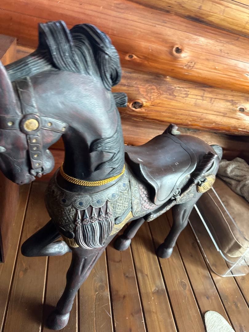 木製　大きな馬のオブジェ　希少品　クリスマスに！素敵！