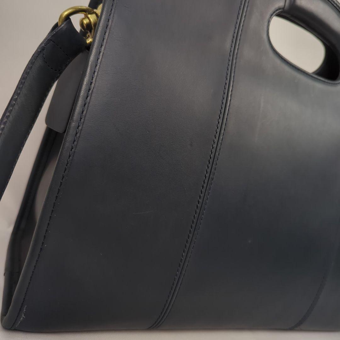 【希少】OLD COACH オール レザー ショルダー ビジネス ハンドバッグ