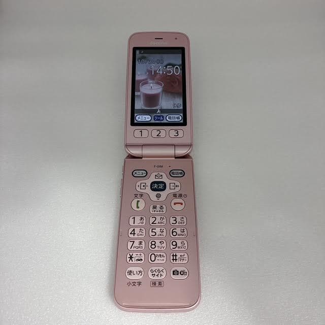 【美品】docomo らくらくホン F-01M SIMフリー ピンク