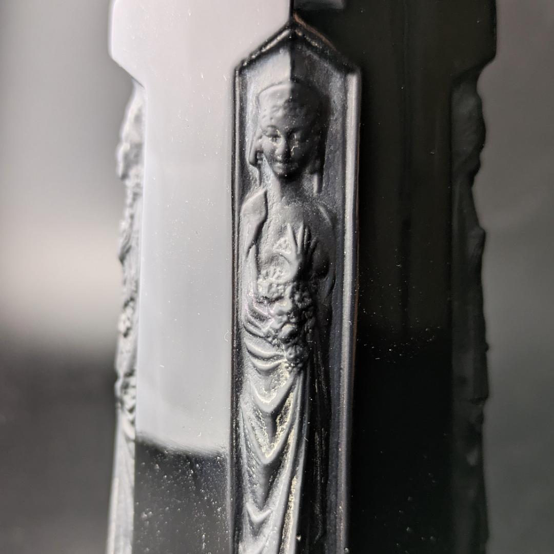 【希少黒ガラス】ルネ・ラリック ドルセー香水瓶 アンブル 1910年代 訳あり