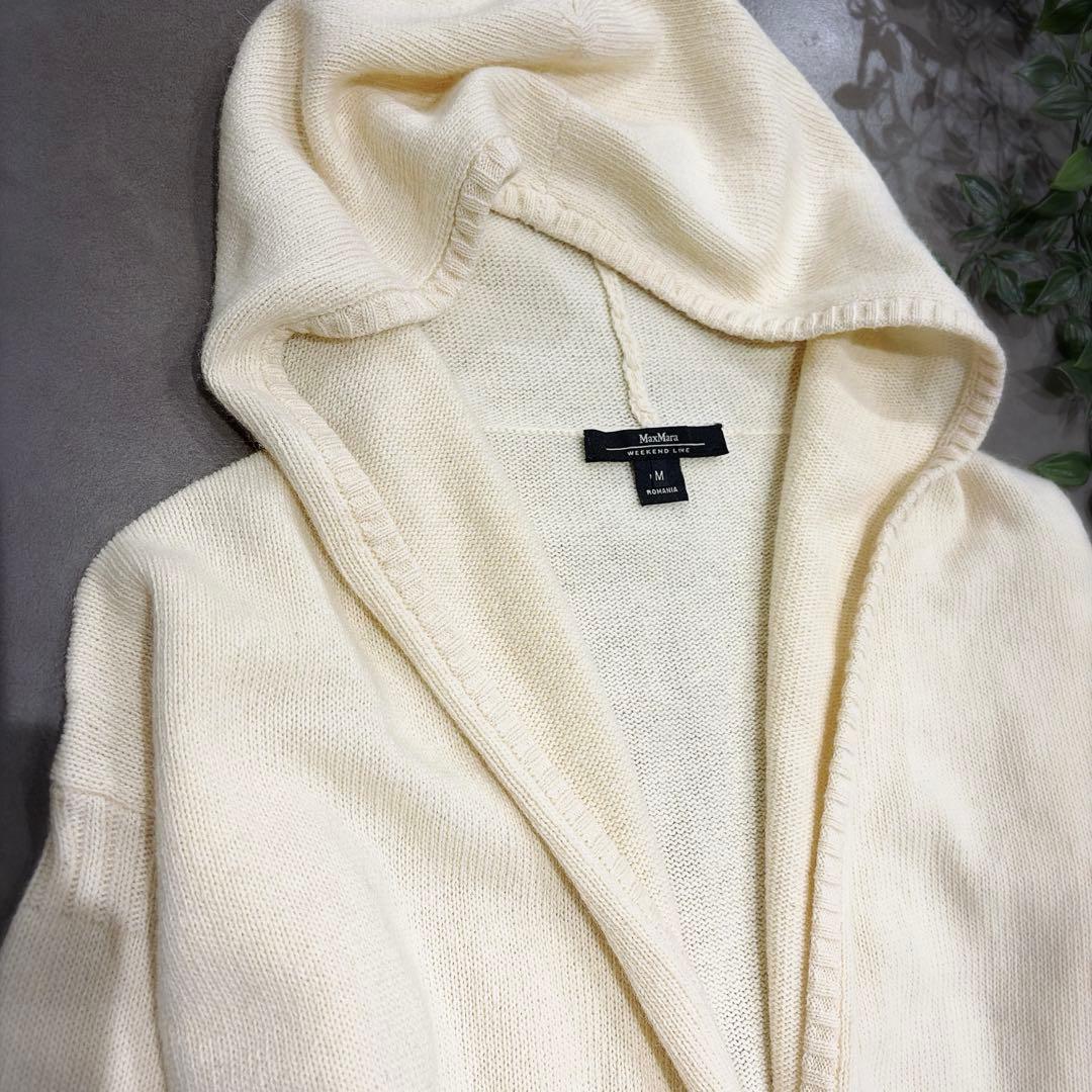 【美品】マックスマーラウィークエンド　カーディガン　フード　カシミヤ混