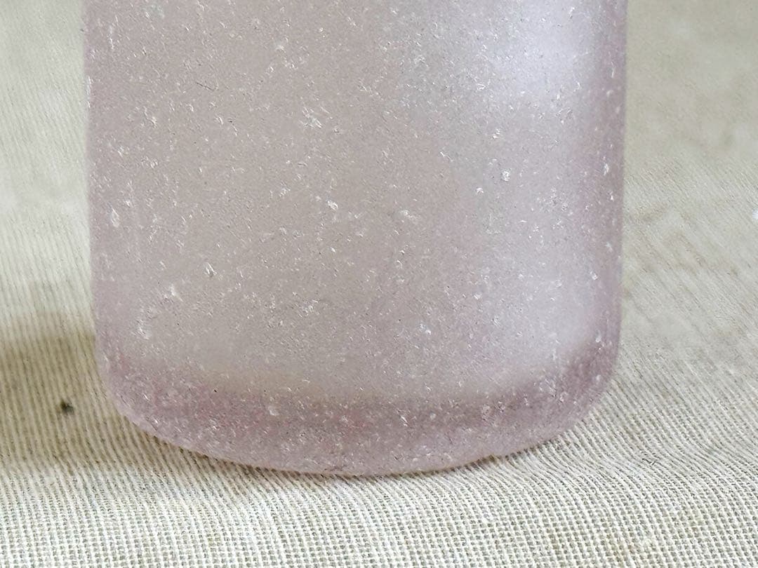 沖縄の海 奇跡の産物 ピンクのシーグラス瓶 激レア オブジェ シーグラスアート