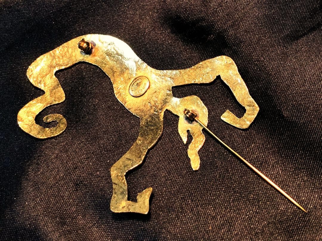 【 HERVÉ VAN DER STRAETEN 純金ブローチ 】　ヴィンテージ