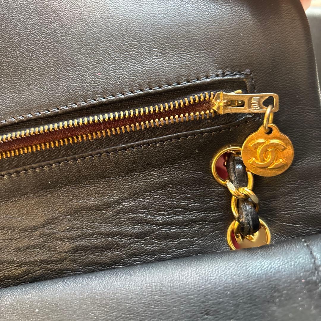 mi 様CHANEL ブラック キルティング ショルダーバッグ