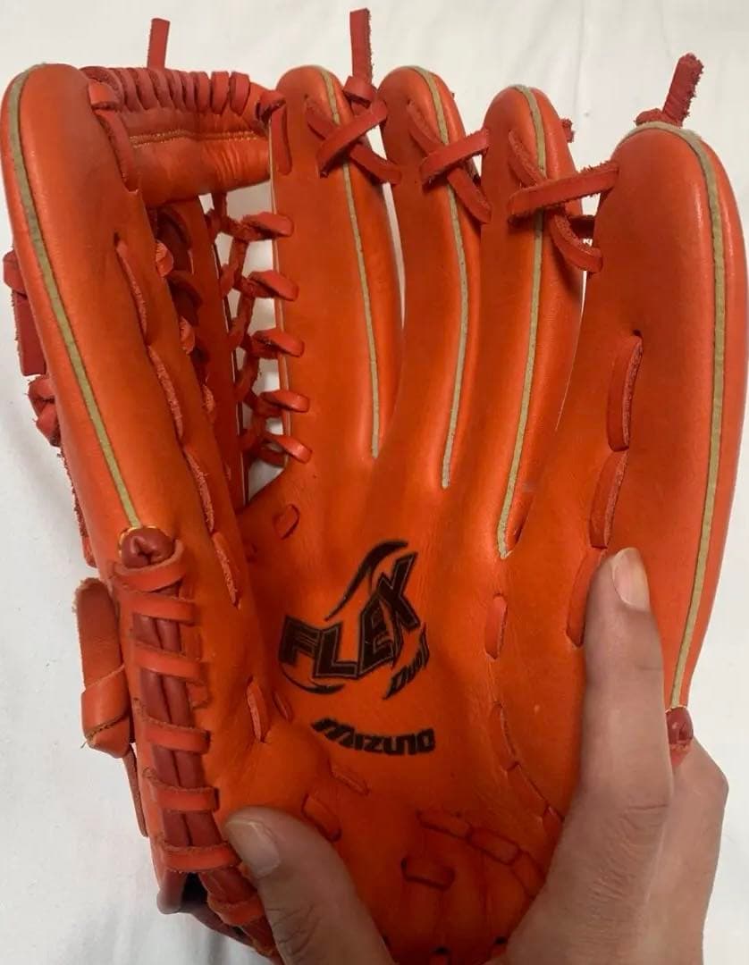 Mizuno FLEX JET II オレンジ グローブ 右投げ用