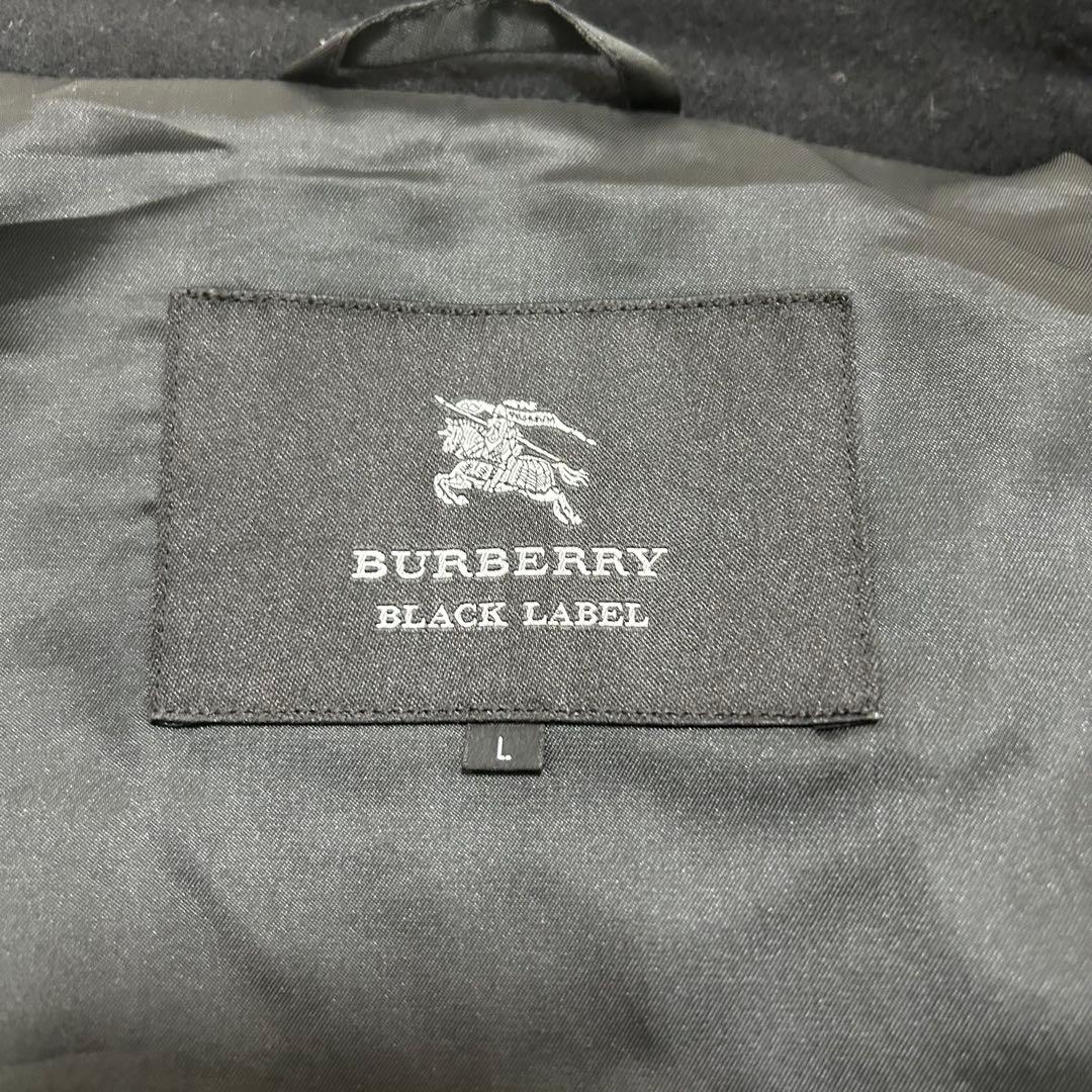 【美品】バーバリーブラックレーベル ウールメルトン ダッフルコート ブラック L