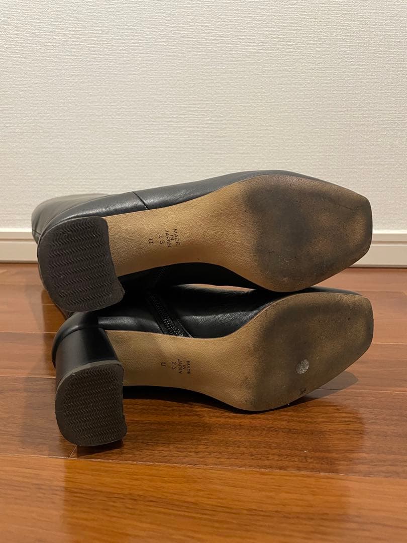 DIANA 履き心地にもこだわった！スクエアトゥロングブーツ ブラック 23cm