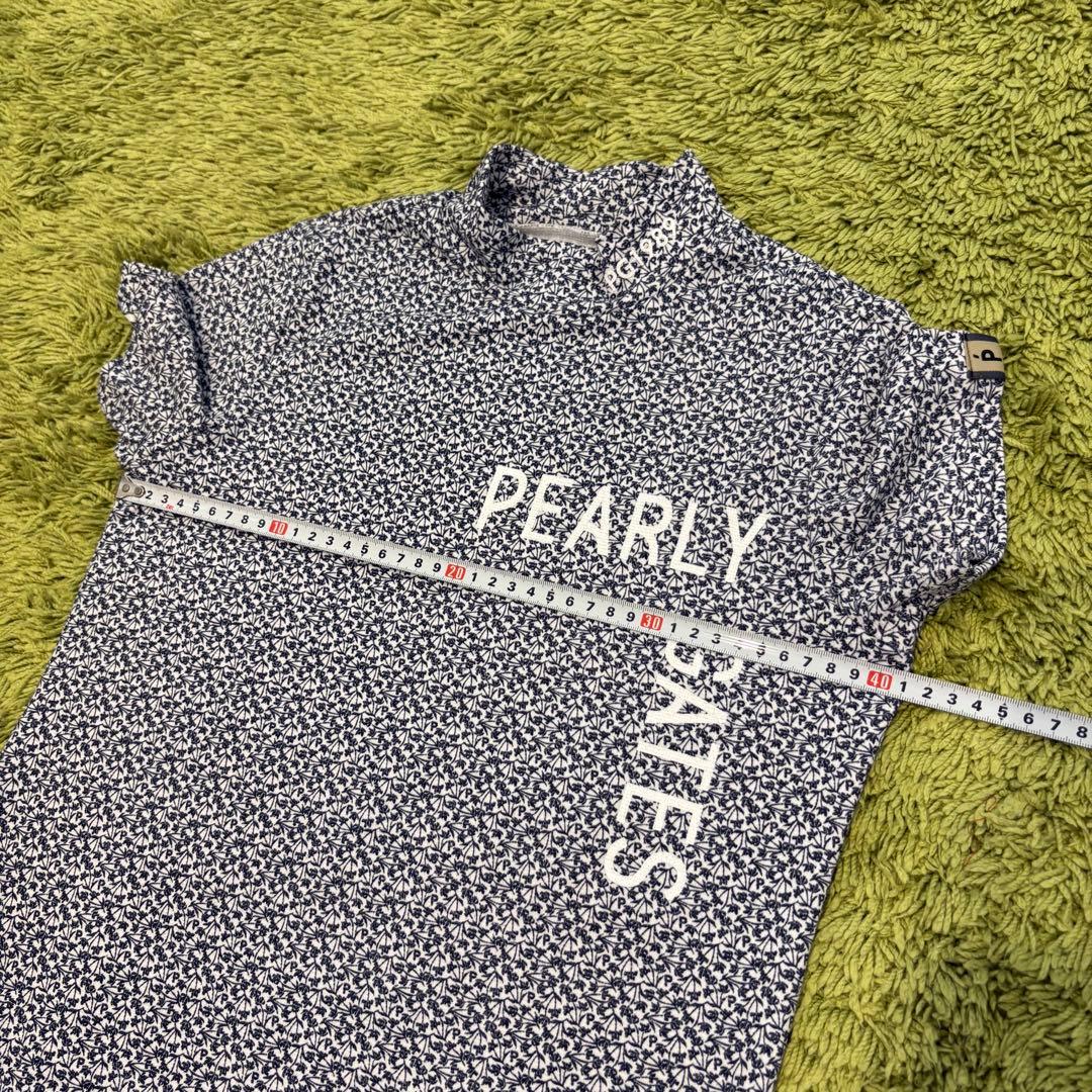 24年 パーリーゲイツ PEARLYGATES 半袖モックネック 総柄 サイズ0