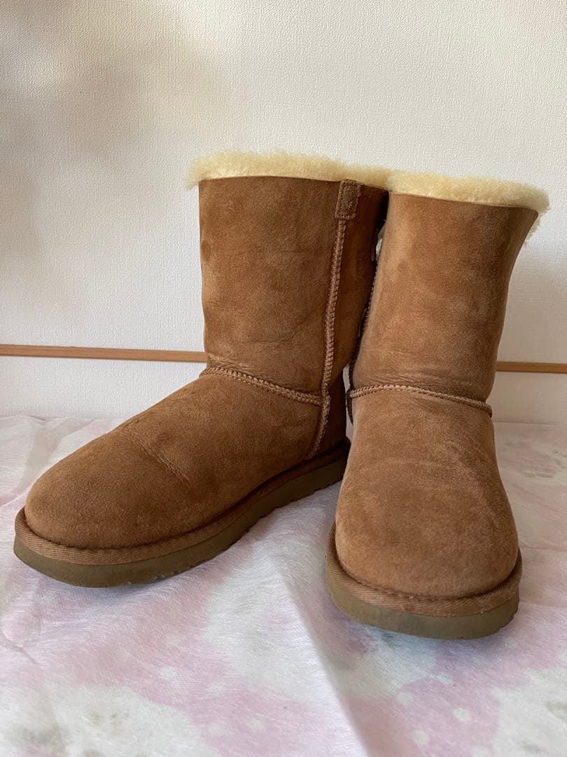 UGG★ムートンブーツ★コーデュロイリボン