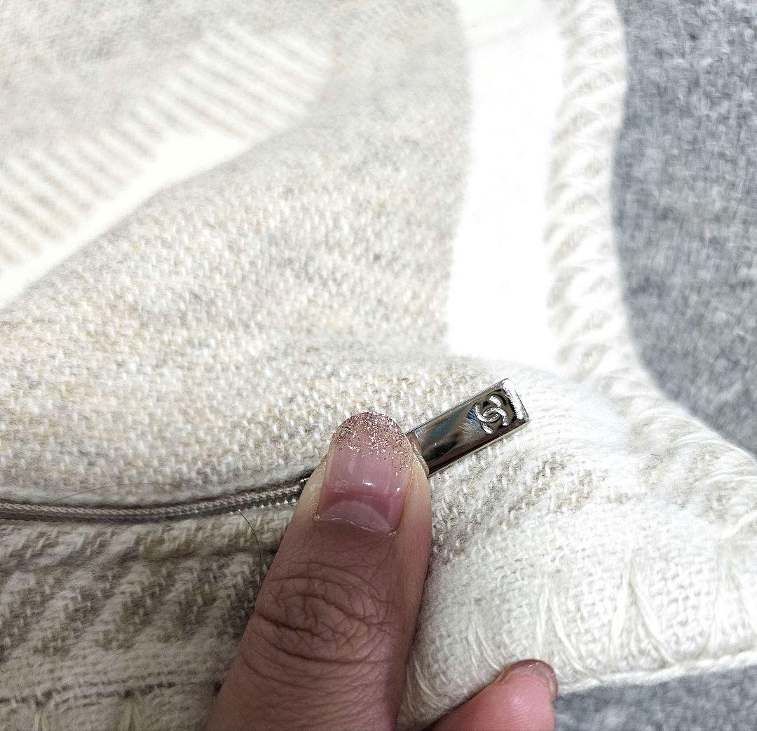 [値下げ中] CHANEL CCロゴ クッションカバー ベージュ シャネル