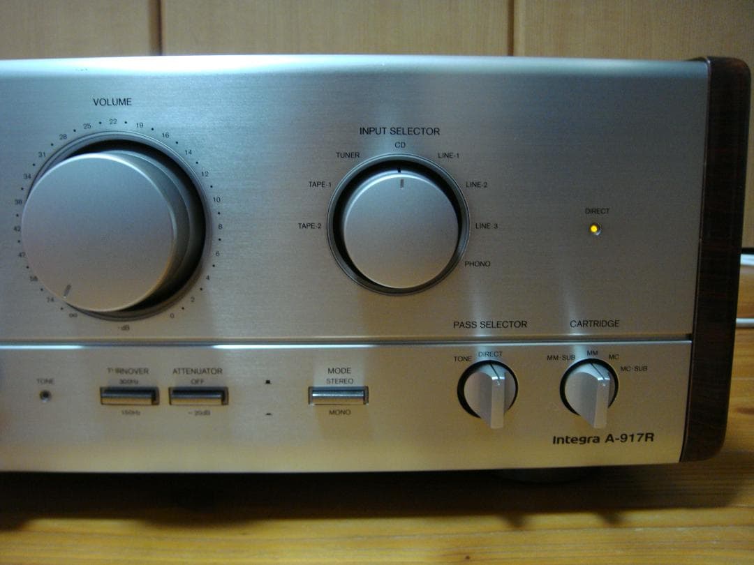 整備済 程度良 ONKYOオンキョIntegra A-917R 取説付木目パネル