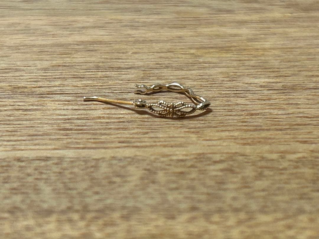 ★agete k10 透かしフープピアス 片耳★