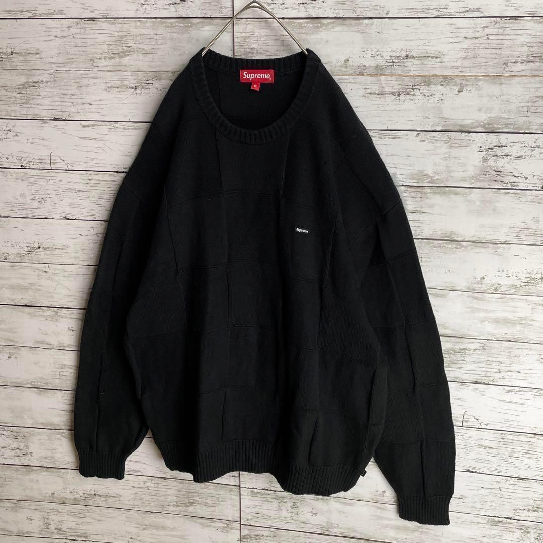 2136 UU【ＸＬ】シュプリーム☆スモールボックスロゴ コットンニットセーター