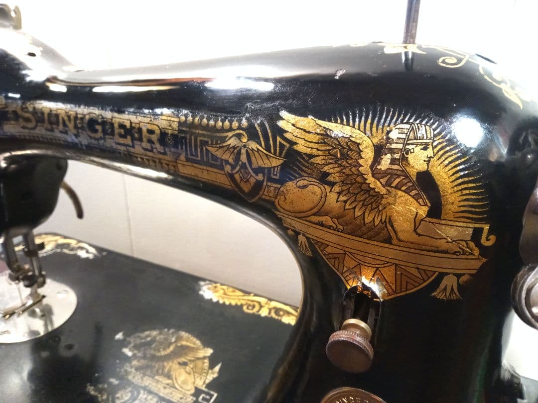 数日限定セール　SINGER　縫うためのアンティークミシン　スフィンクス　手回し