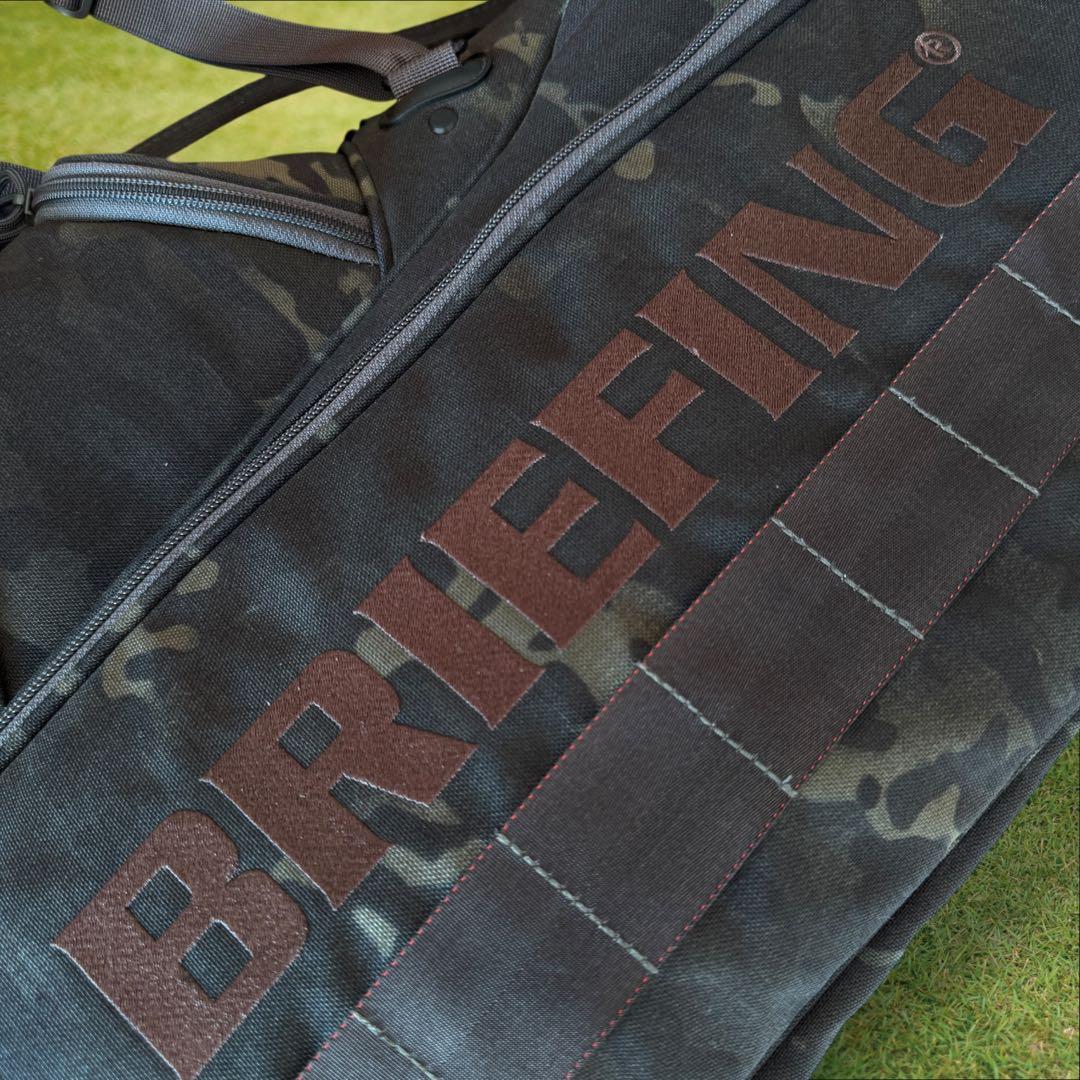 おまけ有　ブリーフィング　キャディバッグ　迷彩　カモフラ　黒　グリーン　CR-4