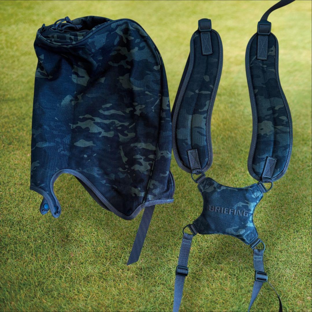 おまけ有　ブリーフィング　キャディバッグ　迷彩　カモフラ　黒　グリーン　CR-4