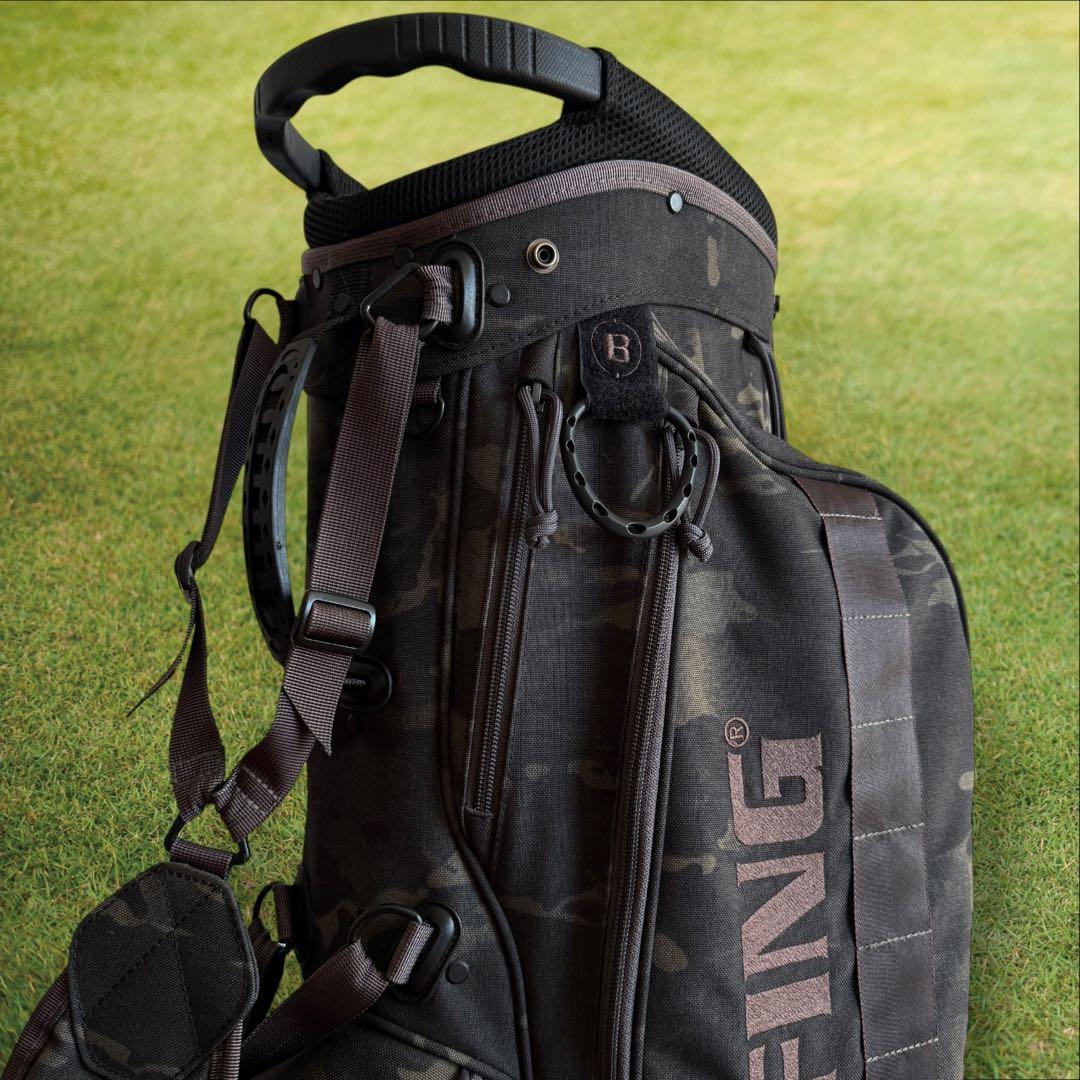 おまけ有　ブリーフィング　キャディバッグ　迷彩　カモフラ　黒　グリーン　CR-4