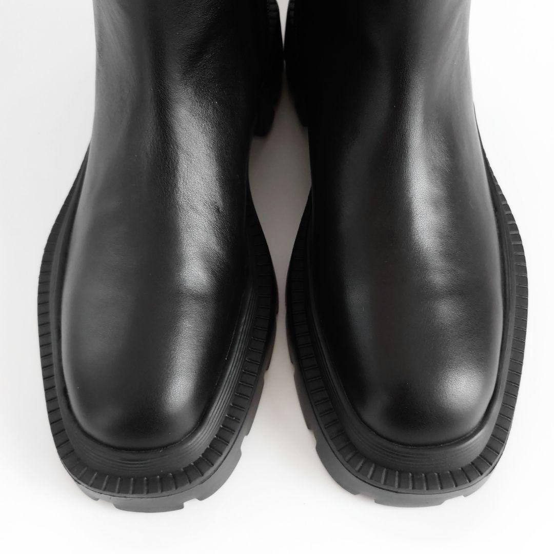 未使用 アトリエブルージュ サイドゴア レザー ブーツ タンクソール 本革