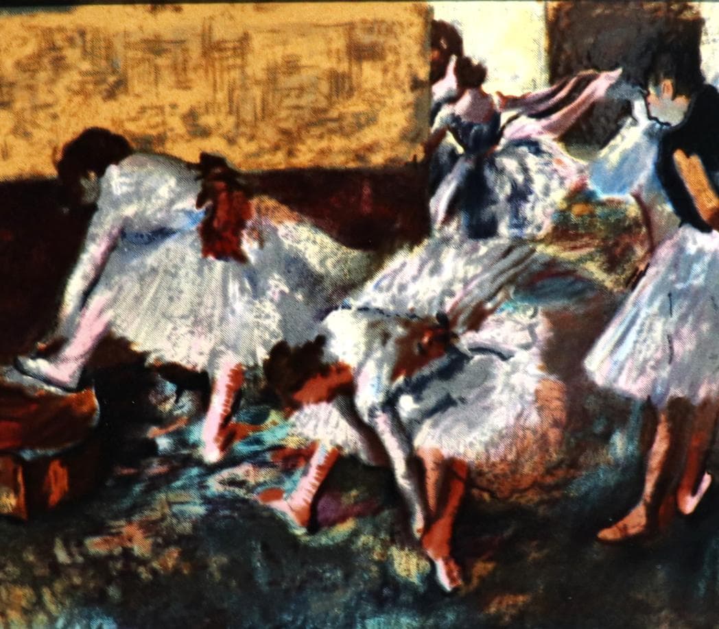 エドガー・ドガ 楽屋の踊り子たち ヴィンテージ ステンドグラス