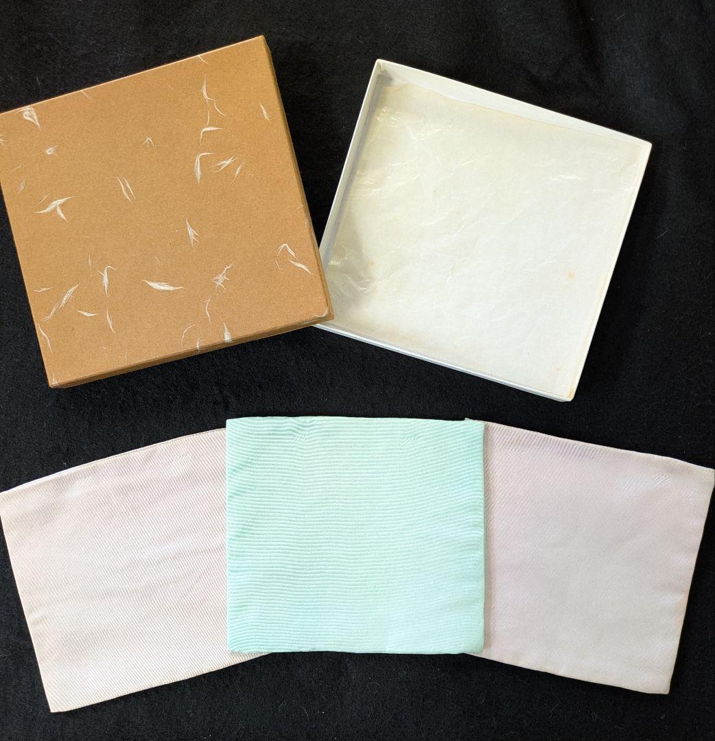 茶道具/袱紗/古帛紗/大滝貞一 歌集古帛紗3枚と色紙2枚/東洋大学 出身歌人