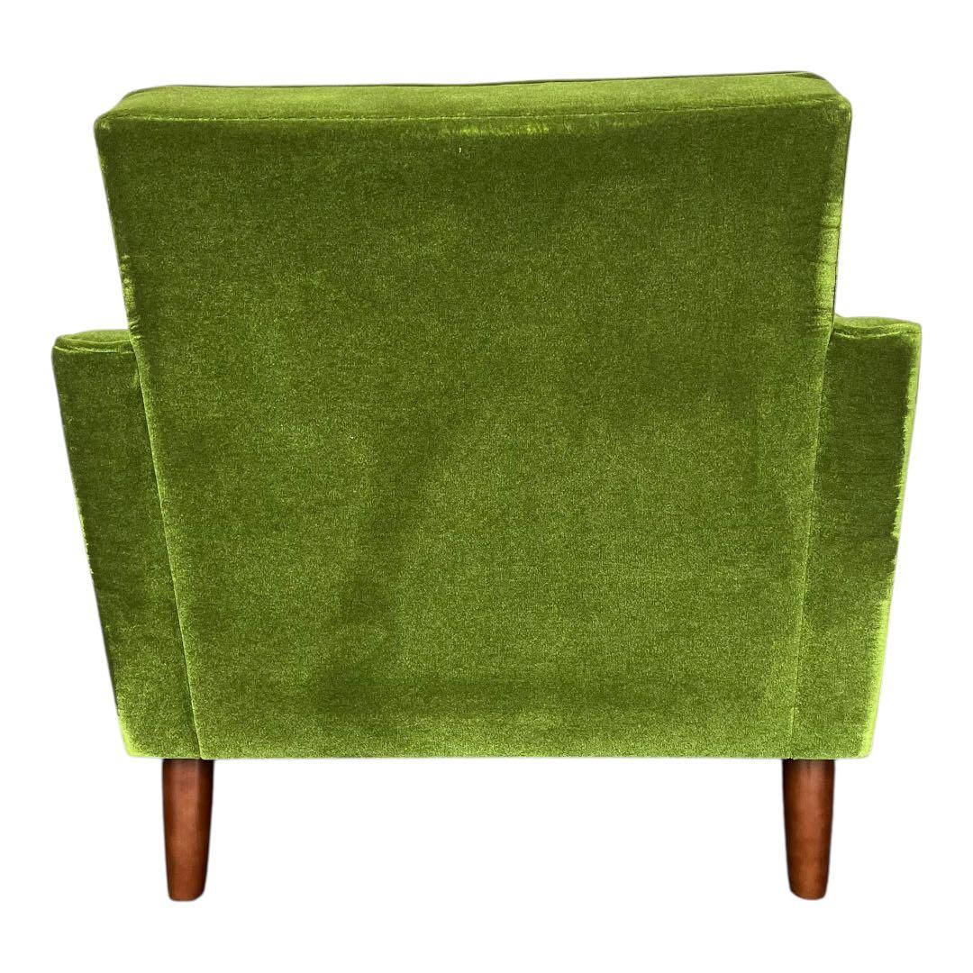 カリモク60　ロビーチェア　モケットグリーン 1人掛けソファ