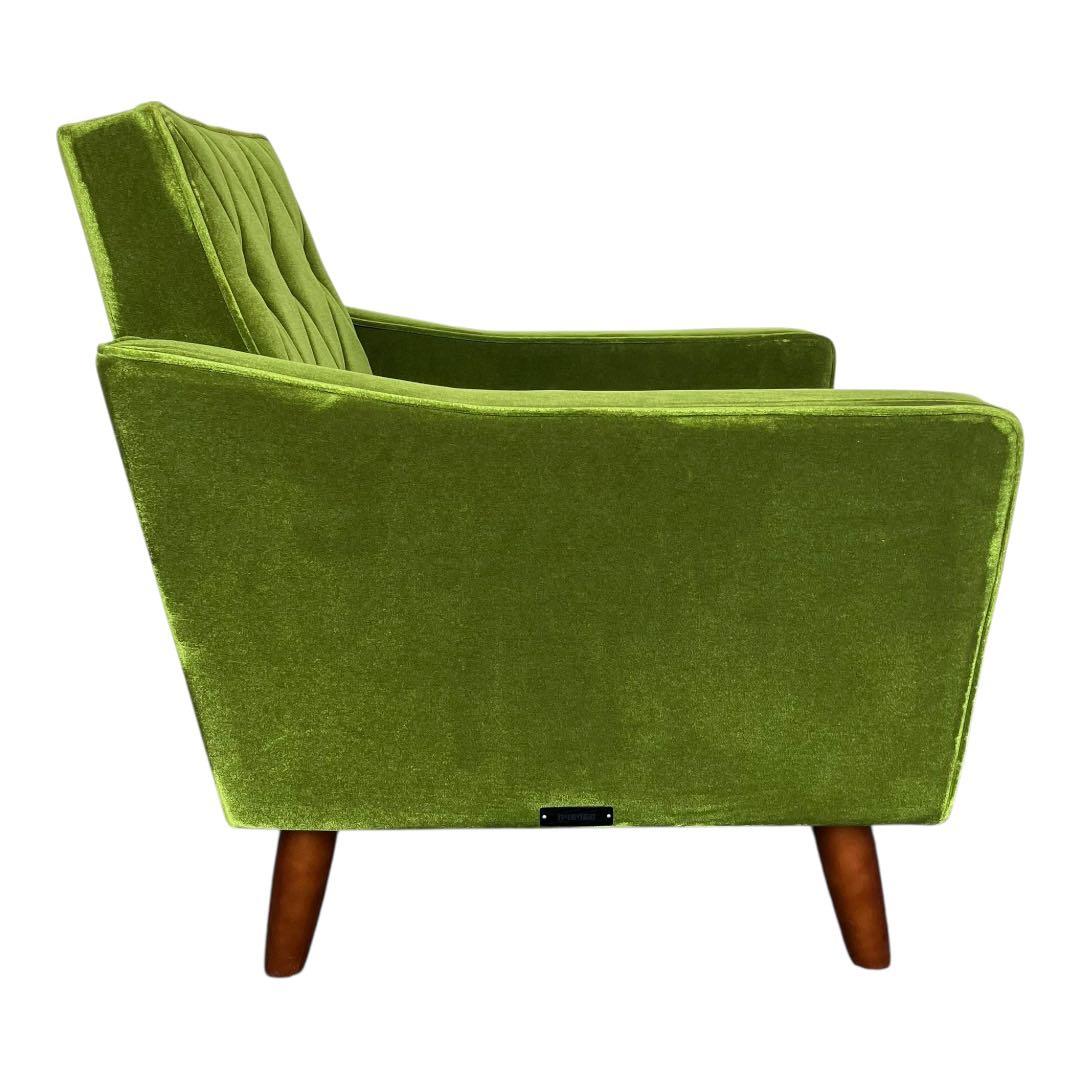 カリモク60　ロビーチェア　モケットグリーン 1人掛けソファ