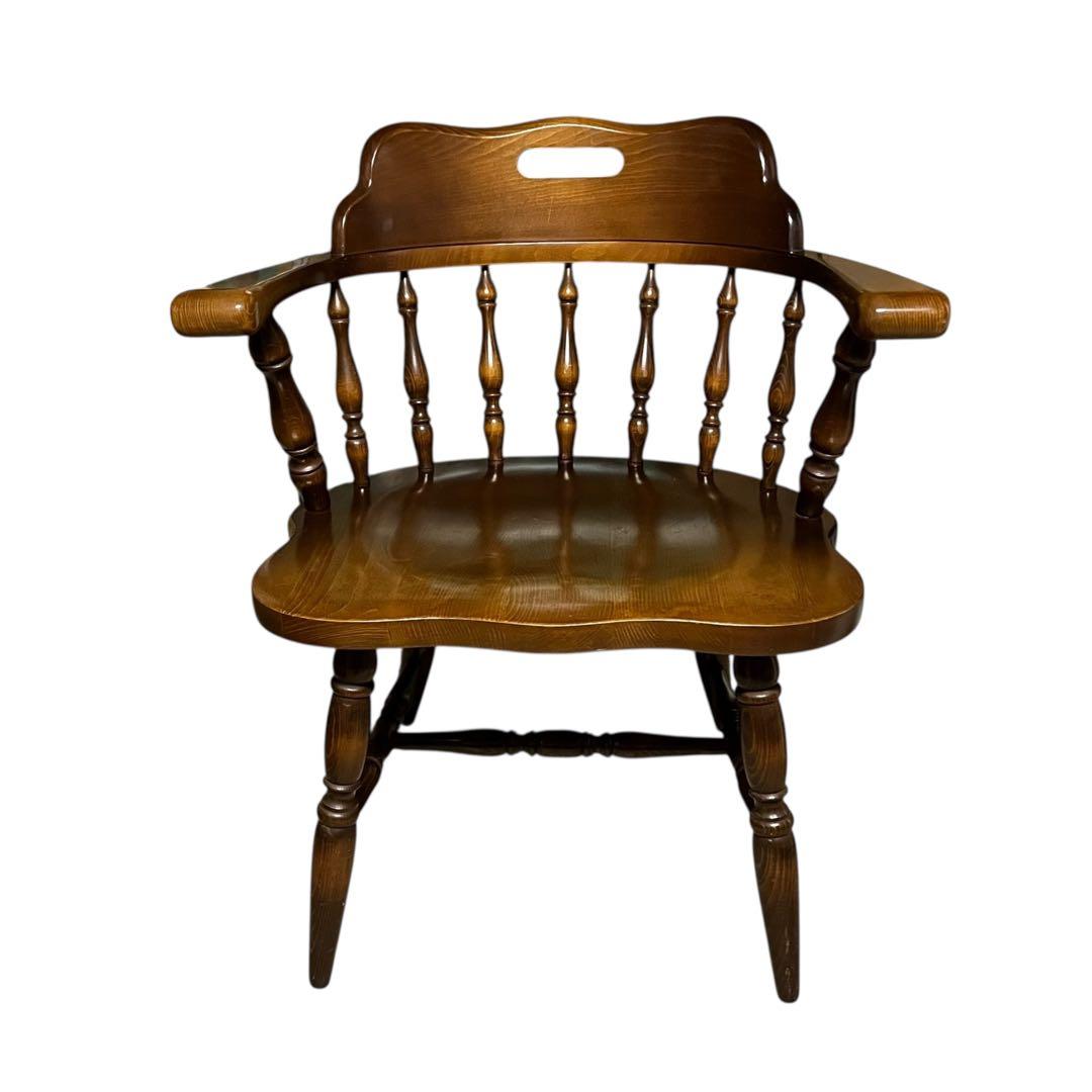 【送料無料】飛騨産業 キツツキ ウィンザーチェア アームチェア アンティーク ④