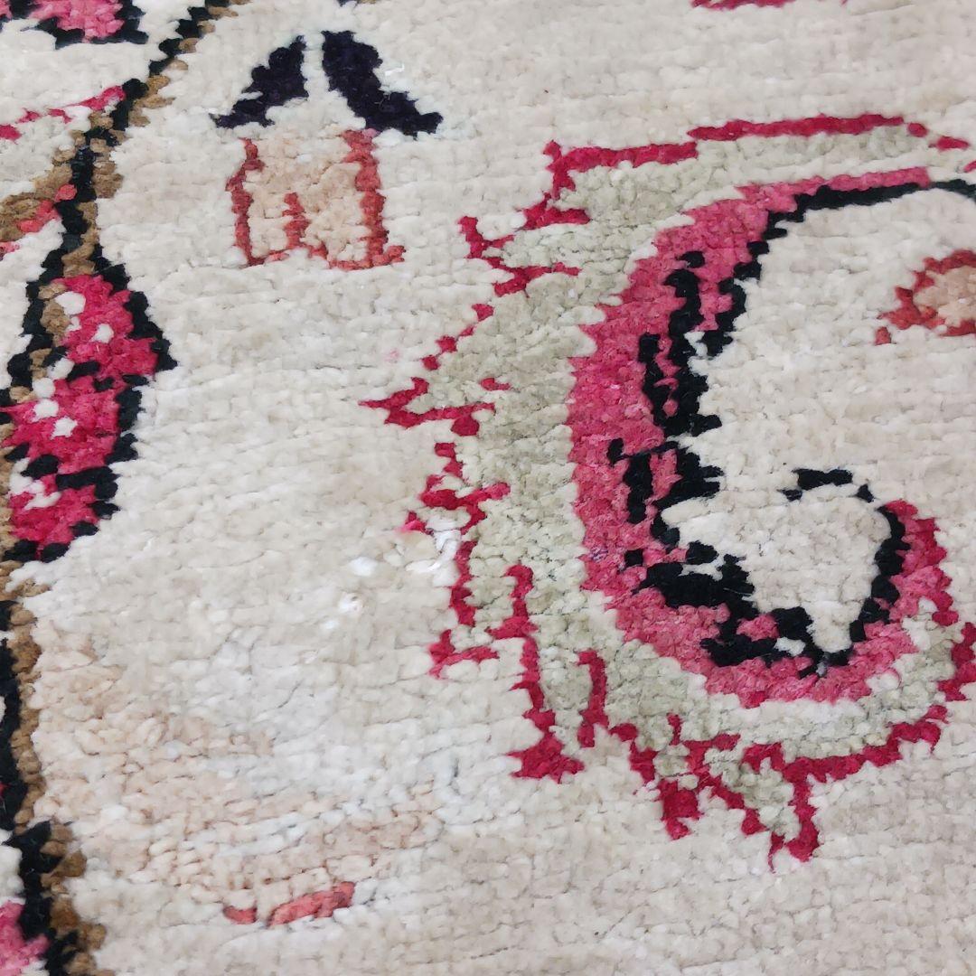 専用 Y3177-1 高級ペルシャ絨毯 クム産 手織90万ノット 130×89㎝