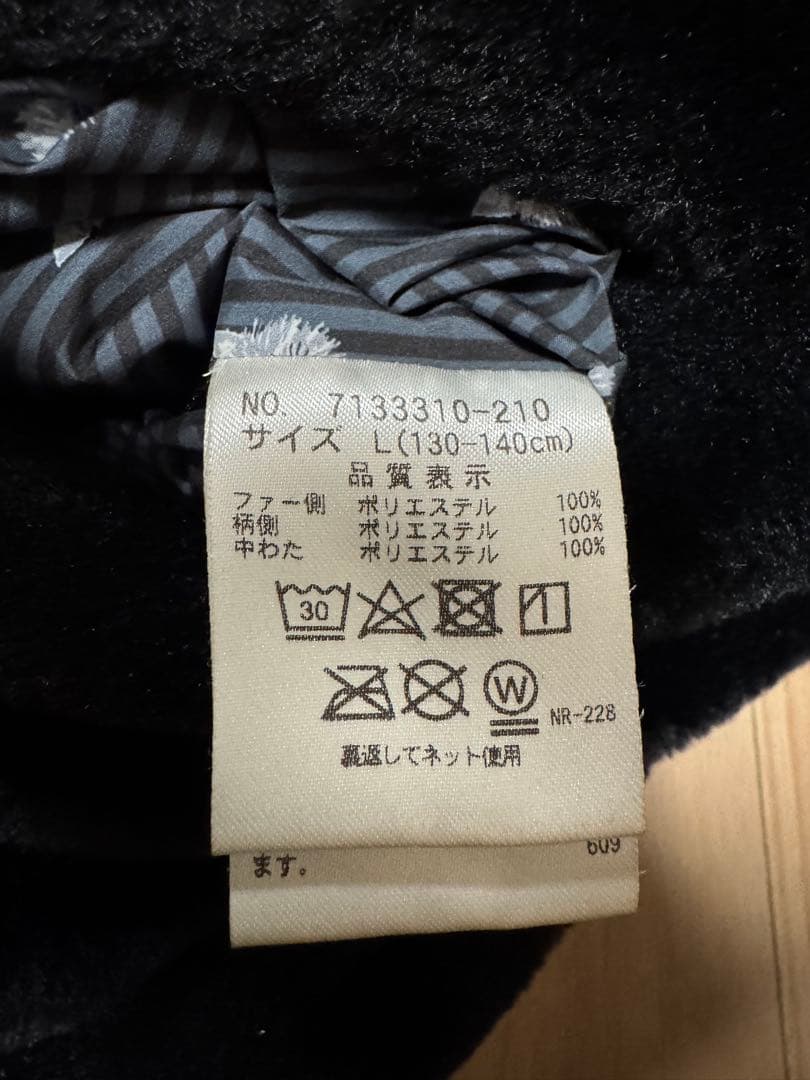 猫耳フード ファーブルゾン　アナスイミニ　ブラック　130〜140