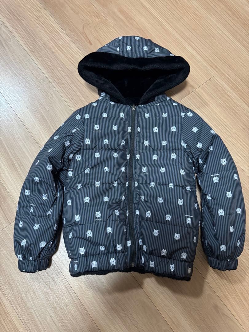 猫耳フード ファーブルゾン　アナスイミニ　ブラック　130〜140