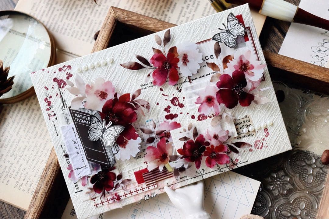 壹洱原创《花韵流年》海外マスキングテープ　マステ 【2205】