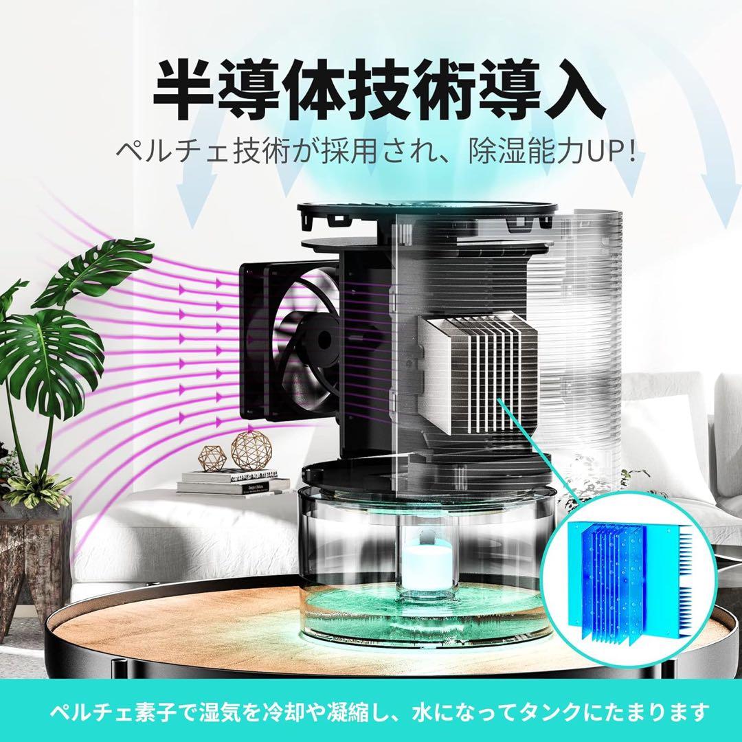除湿機 小型 除湿器 6-13畳ペルチェ式 強力除湿水自動停止ワンタッチ操作静音