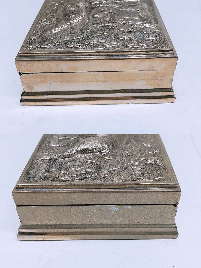 H*I様 象 刻印あり 小物入れ 金属製 工芸品 アンティーク 素材不明 中古品