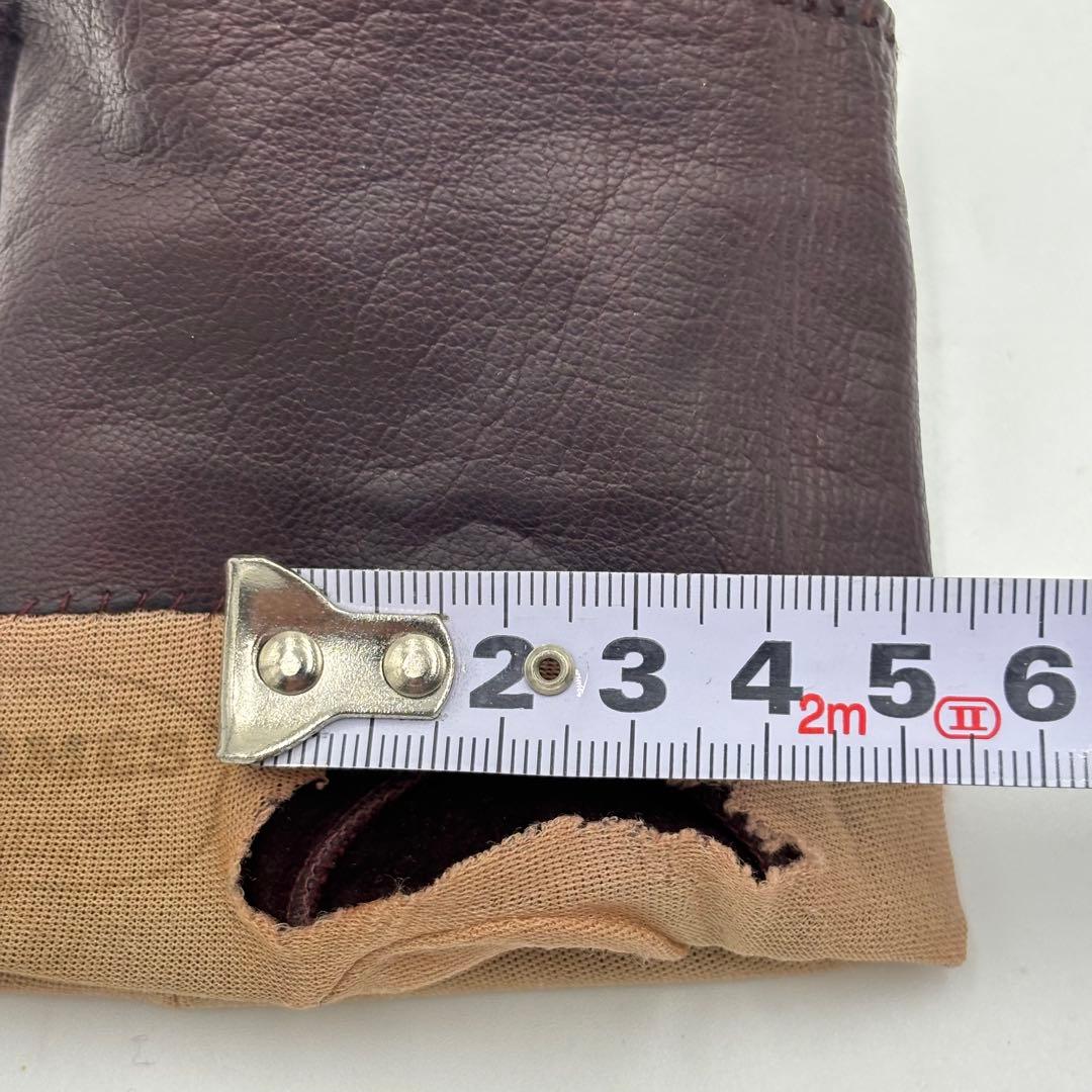 HERMES エルメス Hロゴモチーフ レザー グローブ 革手袋　ボルドー