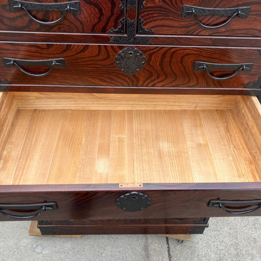 昭和レトロ 古家具 欅 仙台箪笥 7段8杯 引き出し箪笥 古家具 ビンテージ