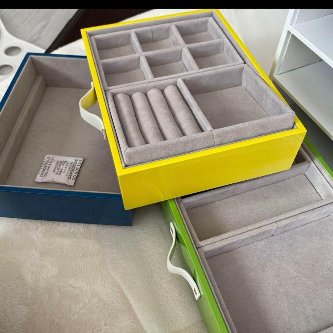 ジュエリーボックス　LAZY SUSAN ジュエリーケース　カラー3段指輪ケース