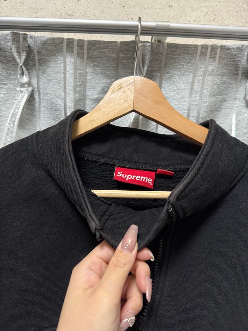 Supreme ブラック ハーフジップ トレーナー 着画あり⭕️ 値下げしました‼️