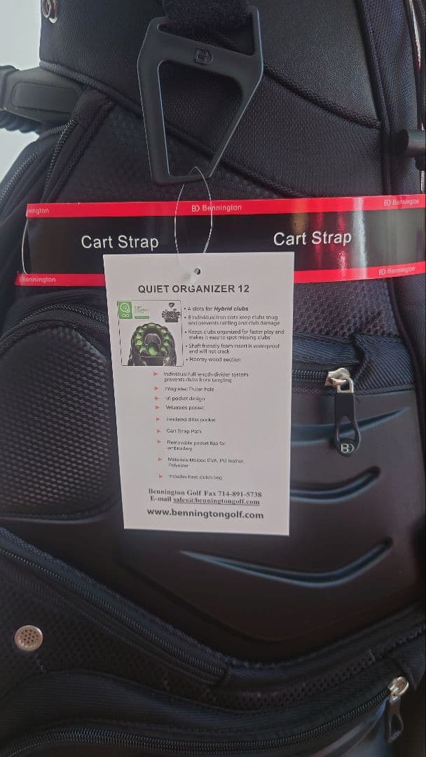 BENNINGTON Golf Bブラック キャディバッグ 新品未使用品15分割